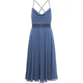 Vera Mont Cocktailkleid "Damen mit Wasserfallausschnitt" Ohne Tasche Stickerei