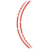 FOLIATEC Felgenzierstreifen Racing 7mm neon rot