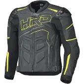 Held Safer II Schwarz Gelb Motorrad Lederjacke Größe 56