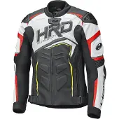 Held Safer II Schwarz Weiß Rot Motorrad Lederjacke Größe 58