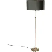 QAZQA Stehleuchte Gold mit Ovalem Samtschirm Grün 50cm Parte