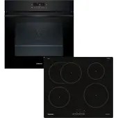 Constructa Backofen-Set "CF4M28063", mit Teleskopauszug nachrüstbar, Pyrolyse-Selbstreinigung