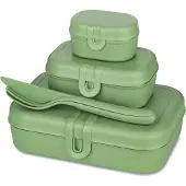 Koziol Brotdose Bio-Circulair Pascal Ready Nature Leaf Green (6-Stück)