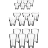 Leonardo Gläser-Set "Bargläser Rock 18er Set transparent" Ideal für den Alltag, spülmaschinengeeignet