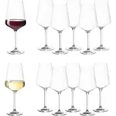 Leonardo Gläser-Set "Wein- und Sektgläser Puccini 12er Set transparent" Ideal für den Alltag, spülmaschinengeeignet