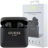 GUESS Bluetooth-Kopfhörer Gutwssu20Alegk Tws + Dockingstation Schwarz/Schwarz Gedrucktes Logo