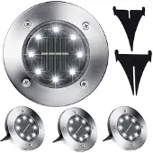 VERK 15543: Solarbetriebene Gartenleuchte, LED, kaltweiß, 4 Stück