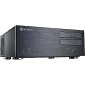Silverstone GD08, HTPC, PC, Schwarz, ATX, EATX, micro ATX, SSI CEB, SSI EEB, Aluminium, Stahl, Heimbüro