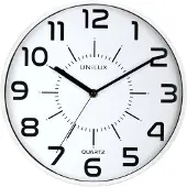 Unilux Wanduhr POP WHITE 400094282 +Batterien weiß