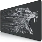 Titanwolf Gaming Mauspad, 900 x 400mm XXL Mausmatte, verbessert Präzision & Geschwindigkeit, schwarz