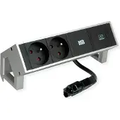 Bachmann Desk2 2Xute 1Xusb C 30W 0,2M Gst18 Inox