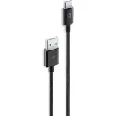 Cellularline Geflochtenes Kabel 150 cm - USB zu USB-C, 1,5 m, USB A, USB C, USB 2.0, Schwarz