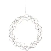 Star Trading Curly Kranz mit LEDs 30cm Chrom