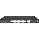 Level One Hilbert 28-Port Gigabit Smart Lite Switch, 24 x Gigabit RJ45, 4 x Gigabit SFP/RJ45 Combo, Managed, L2, Gigabit Ethernet (10/100/1000), Vollduplex, Rack-Einbau