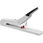 Novus Blockheftgerät B 56XL, für Klammern Typ 23/8, bis zu 170 Blatt, bis zu 100 Klammern, Lademechanik, ABS, Papieranschlag, Vollmetall, grau