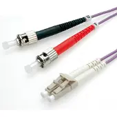 Roline LWL-Kabel 50/125µm OM4, LC/ST, violett, 3 m
