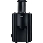 Braun J300, Zentrifugal-Entsafter, Schwarz, Schritt, 2 l, 7,5 cm, 1250 ml