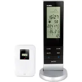 Alecto WS-1150 - Wetterstation mit kabellosem Außensensor, schwarz/silber