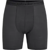 Icebreaker Boxershorts Anatomica Long Herren Black-S