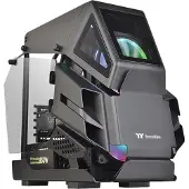 Thermaltake AH T200, Micro Tower, PC, Schwarz, micro ATX, Mini-ITX, SPCC, 15 cm