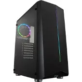 Fortron CMT151, Midi Tower, PC, Schwarz, ATX, micro ATX, Acryl, SPCC, Multi