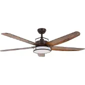 Beacon Deckenventilator mit Licht Louisville, bronze, leise dimmbar, Holz dunkel, für Wohn- / Esszimmer, Holz