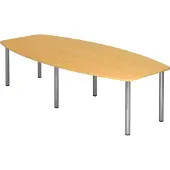 Hjh OFFICE PRO KARAT 28 C - Karat Buche 280 x 130 mit Chromfuß