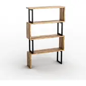 CALICOSY | Bücherregal Ceylan Naturel Spaanplaat 80x128x22 cm | NADUVI