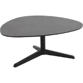 Ebuy24 Barnsley Couchtisch 77 x 84 cm Glas Schwarz.