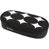 Herlitz 50038442, Weiches Federmäppchen, Polyester, Schwarz, Weiß, Muster, Reißverschluss, Uni