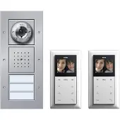 Gira 049546 Video-Paket 2TN alu Zweifamilienhaus Paket Video