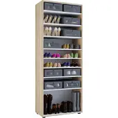 VCM Holz Grosser Schuhschrank Vandol mit Drehtüren