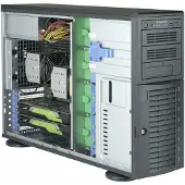 Supermicro CSE-743AC-1K26B-SQ, Full Tower, Server, Schwarz, ATX, EATX, micro ATX, 4U, Ventilatorausfall, HDD, Netzwerk, Leistung