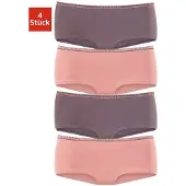 LASCANA Panty 4er-Pack, aus elastischer Baumwoll-Qualität