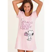 Peanuts Sleepshirt mit Snoopy-Print in Minilänge