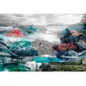 Overig Vliestapete "Vlies - Up and Down - Größe 368 x 248 cm" bedruckt glatt Wohnzimmer, Schlafzimmer