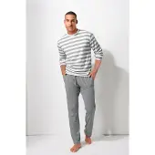 H.I.S. Pyjama 1 Stück, 2 tlg. Schlafanzug mit garngefärbten Streifen