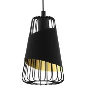 Eglo Pendelleuchte Austell, 1 flammige Hängelampe Industrial, Vintage,, Hängeleuchte, Esstischlampe, Wohnzimmerlampe hängend mit E27, Ø 16,5 cm
