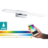 Eglo connect LED Wandlampe Tabiano-C, LED Spiegelleuchte, Badezimmer Lampe mit Farbtemperaturwechsel (warm - kalt), RGB, dimmbar, IP44, L 60,5 cm