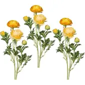 Creativ Green Kunstblume "Ranunkel" 6er Set