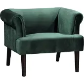 Otto Home Sessel "Charlie", grün, B:86cm H:70cm T:74cm, Samtvelours (100% Polyester), Sessel, Sessel, Loungesessel mit Wellenunterfederung