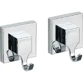 Wenko Wandhaken Vacuum-Loc-System quadratisch ABS silber 2 Stück