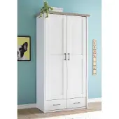 Begabino Kleiderschrank Toran , weiß , Maße (cm): B: 106 H: 201 T: 55.0