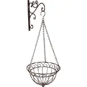 Otto Home Blumenampel "mit robustem Wandhalter" aus pulverbeschichtetem Metall für draußen geeignet