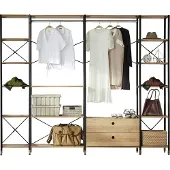 Möbilia Regal-Set aus Akazie 252,5x210 cm
