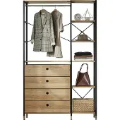 Möbilia Regal-Set aus Akazie 127,5x210 cm
