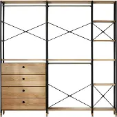 Möbilia Regal-Set aus Akazie 210x210 cm