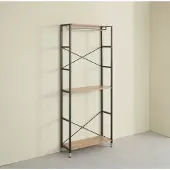 Möbilia Regal aus Akazie mit Böden 85x210 cm