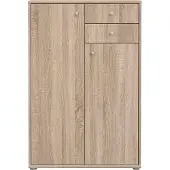 Forte Kommode "Tempra, Kommode, 2 Türen, 2 Schubkästen, viel Stauraum", braun (sonoma eiche), B:73,7cm H:111,1cm T:34,8cm, Sideboards, Kommode, Breite 73,7 cm