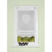 Home wohnideen Bändchenrollo "CORAZON", mit Hakenaufhängung, Bändchenrollo, bestickt